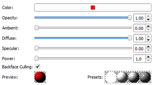 ctkMaterialPropertyWidget A widget to control material properties