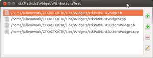 ctkPathListWidget A list view with buttons to select multiple files/directories.